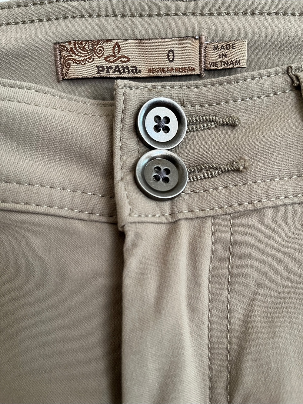 Prana Halle Khaki Outdoor Hiking Stretch Cargo Pants - Picture 4 of 9